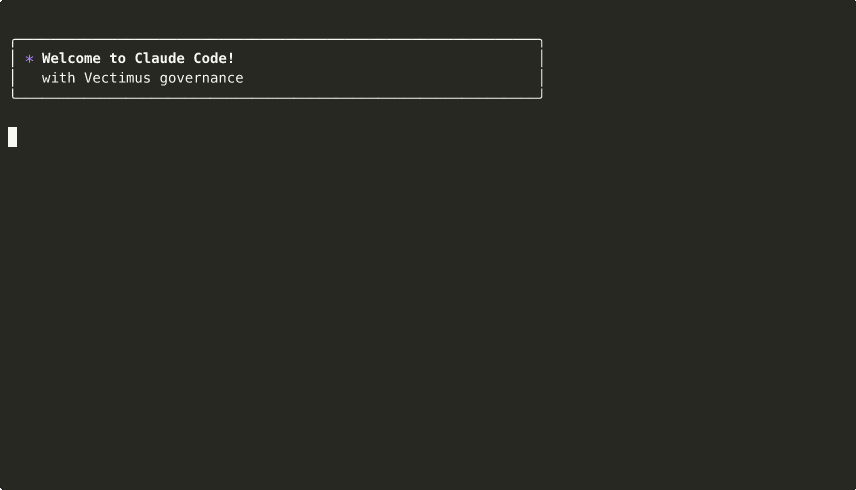 Claude Code session with Vectimus blocking rm -rf, terraform destroy, DROP TABLE, force push and curl pipe to bash while allowing safe commands. Terraform destroy includes a suggested alternative to use terraform plan.